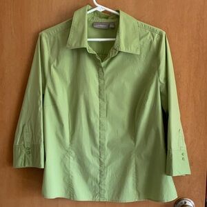 Light green button up shirt